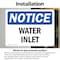 Signmission Water Inlet, 24 in W x Rectangle, Vinyl Decal OS-2PACK-NS-D-1824-L-18973 - alternate 5